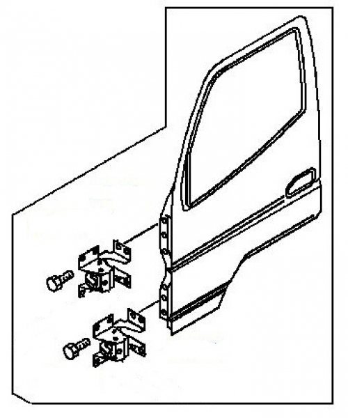 Autotür, Tür für Mitsubishi Fuso Canter, Front, Links, OEM: MK702225, QMK702225